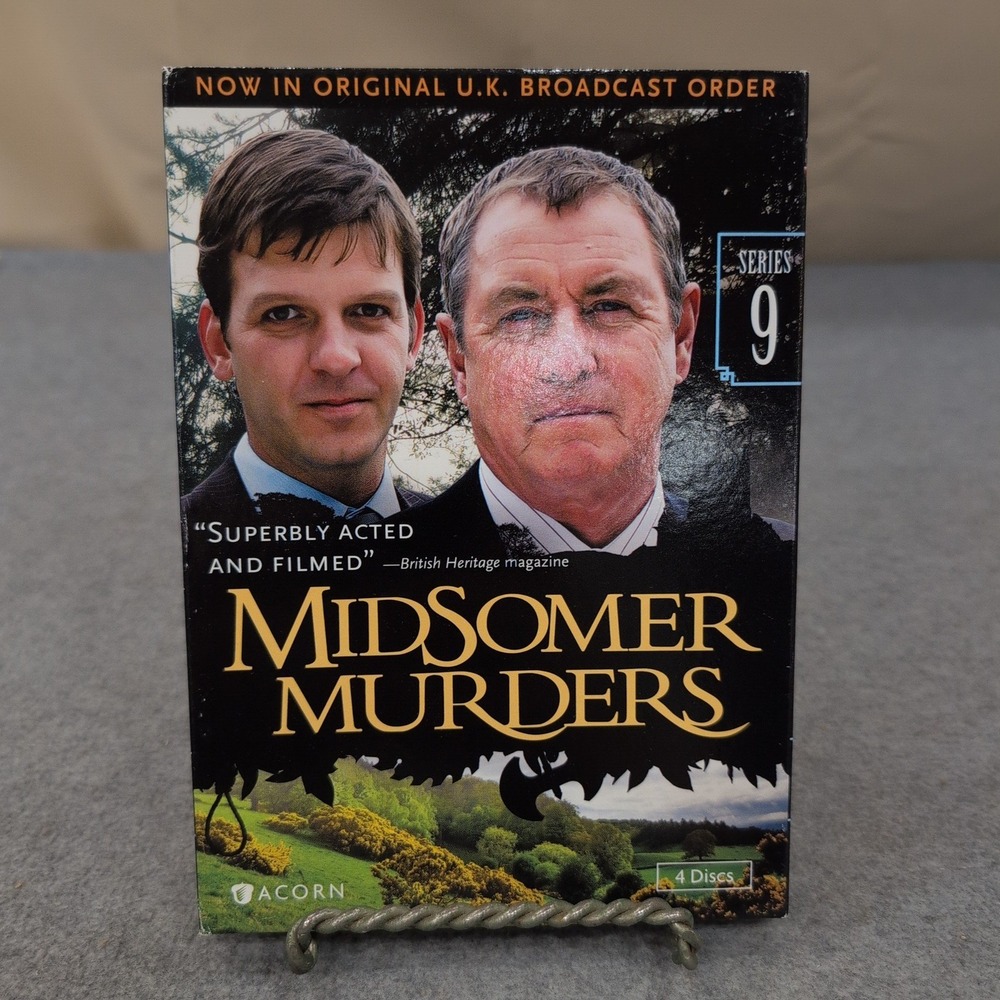 Midsomer Murders Series 9‎ DVD Set 4 Discs Original UK Broadcast Order Acorn VG